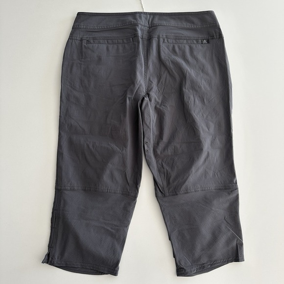 Prana Pants Womens 8 Gray Cinch 3/4 Length Knicker Hiking Climbing Travel - Picture 4 of 9